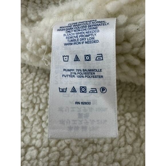 "LANDS END" Sherpa Lined Open Front Cardigan Snuggle Cozy Pj Cover Up Warm Night - Picture 6 of 9